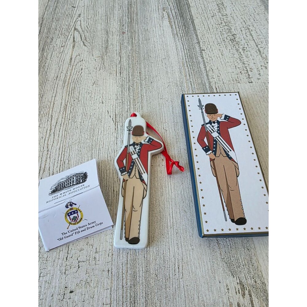 White House drum major guard porcelain ornament RARE corps historical associatio